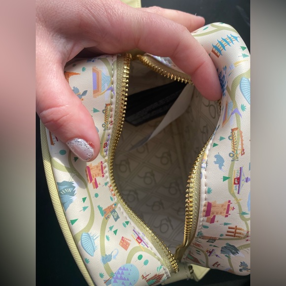 Loungefly Disney Walt Disney World 50th Anniversary Map & Attraction Crossbody - Picture 3 of 5